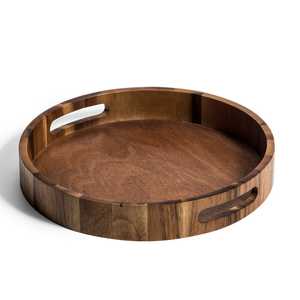 Acacia Wood Round Serving Tray