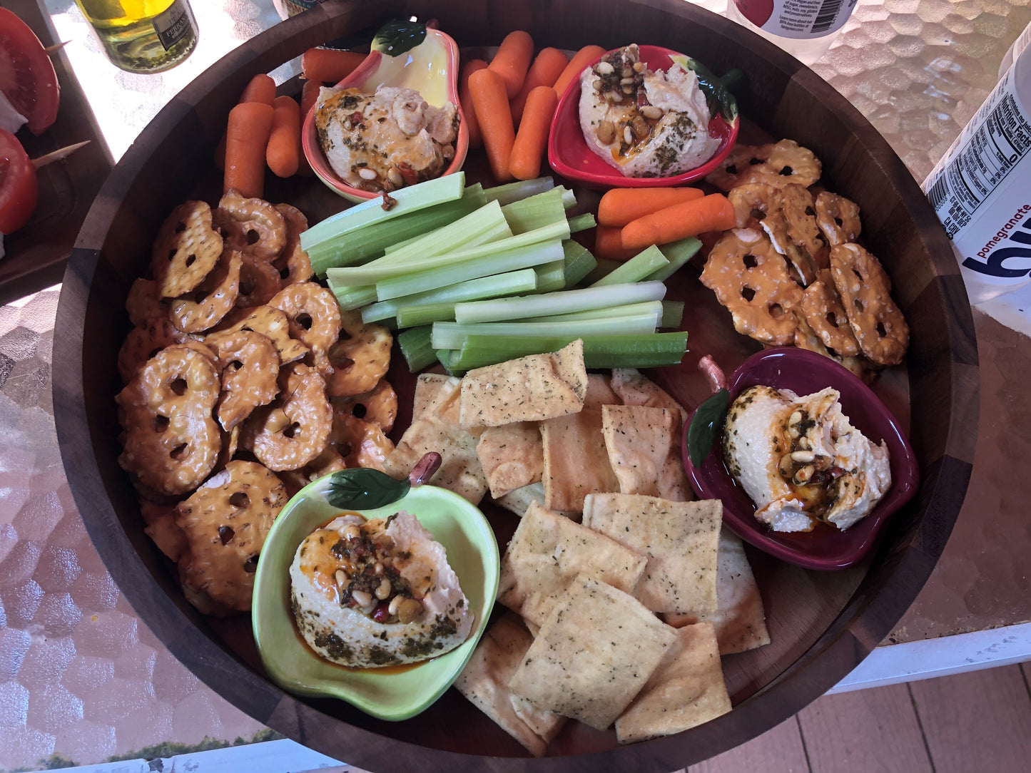 Acacia Wood Round Serving Tray